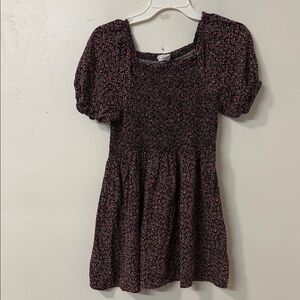 Forever 21 Kids Floral Dress in Black and Pink
